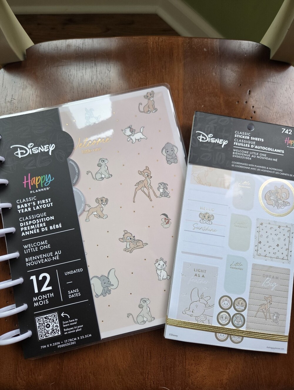 The Happy Planner Undated Disney Welcome Little One Baby Planner & Stickers